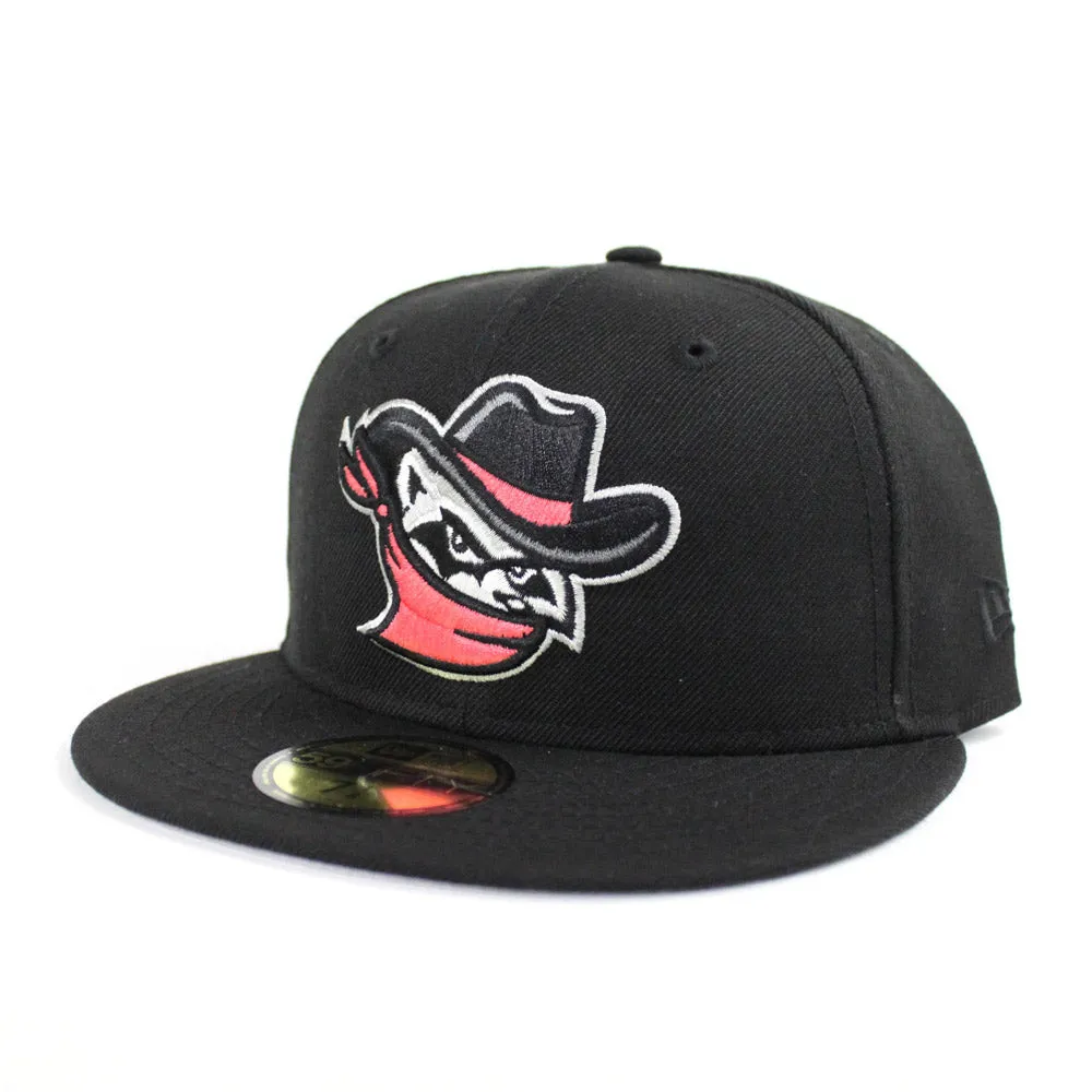 Quad Cities River Bandits New Era 59Fifty Fitted Hat (Air Jordan Retro 4 Hot Punch Black Lava Red Gray Under Brim)