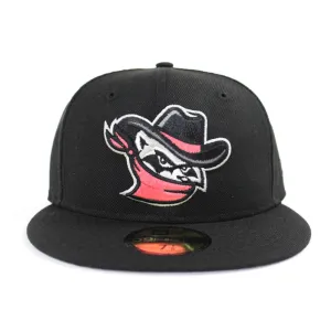 Quad Cities River Bandits New Era 59Fifty Fitted Hat (Air Jordan Retro 4 Hot Punch Black Lava Red Gray Under Brim)
