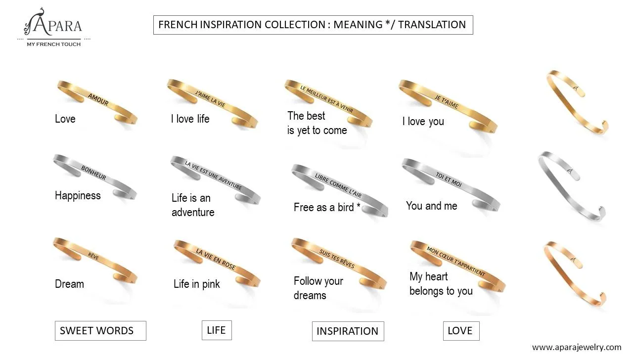 "Mon coeur t'appartient" cuff