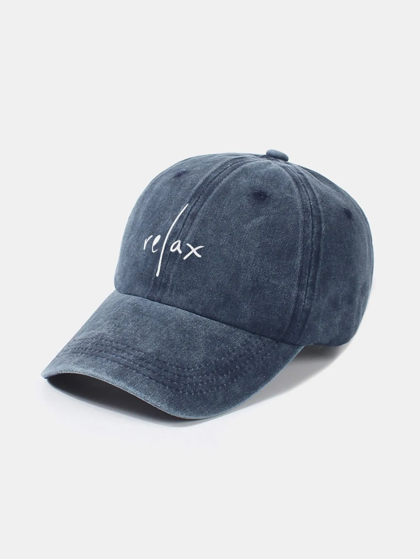 Relakskan Cap Retro Classic Retro Dibasuh Cap Baseball Cotton