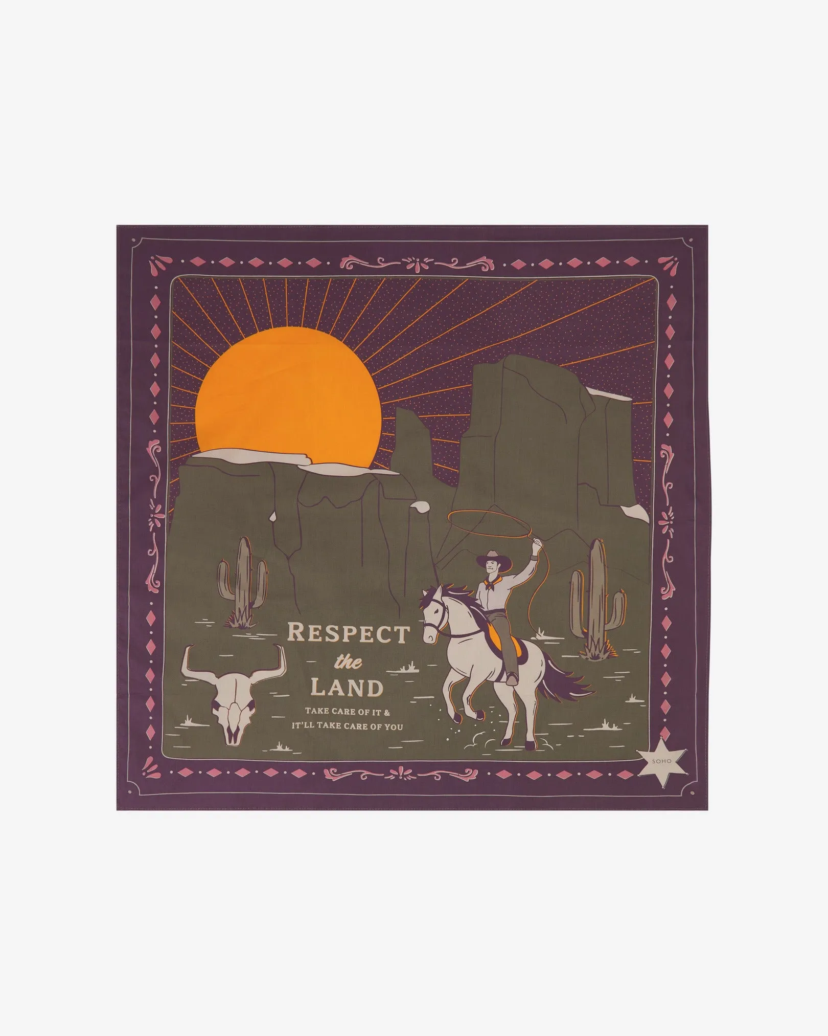 Respect Khaki Cotton Bandana