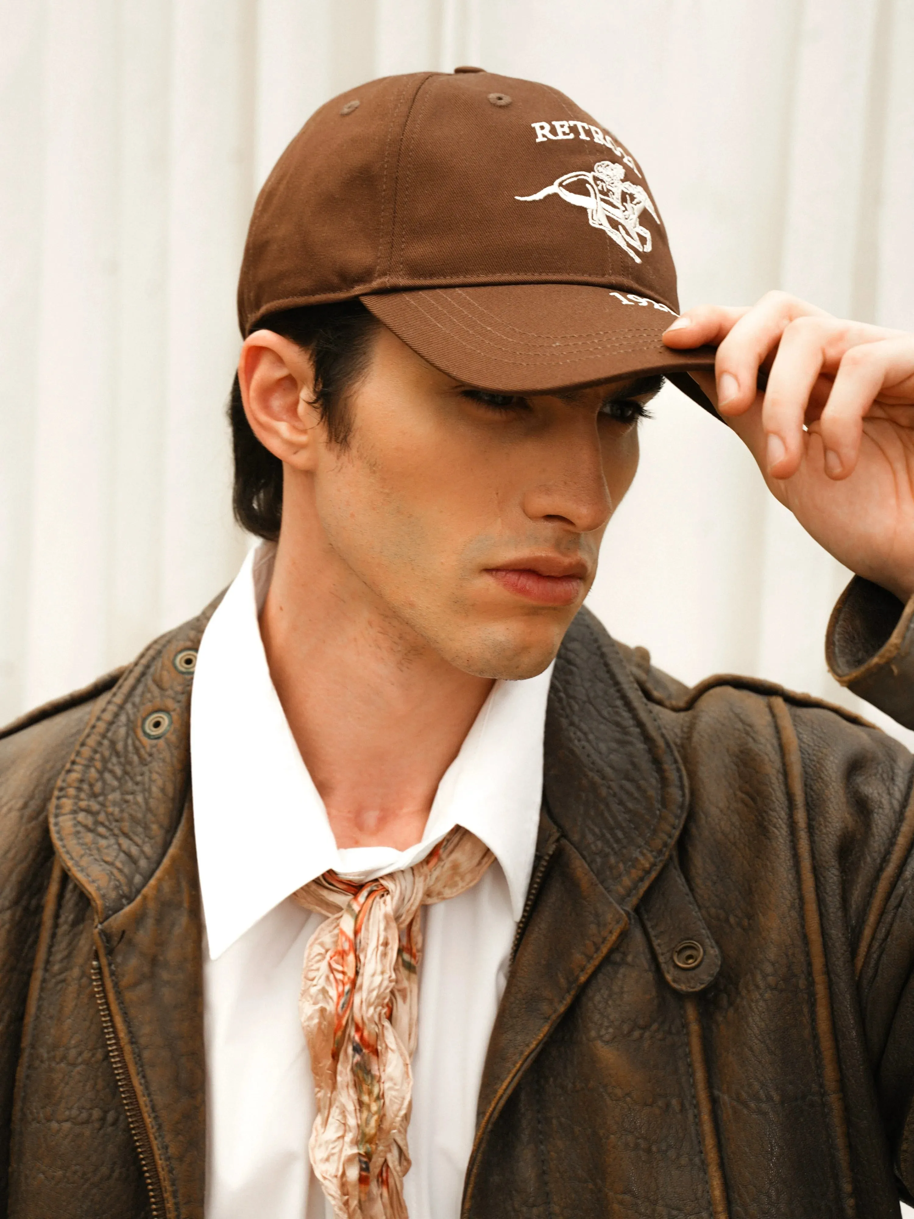 Retro Equestrian Embroidery Baseball Cap