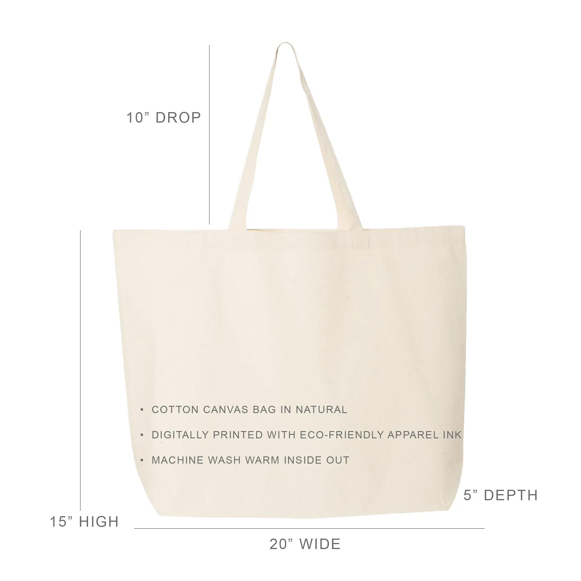 Retro Mod Sorority Name Canvas Tote Bag