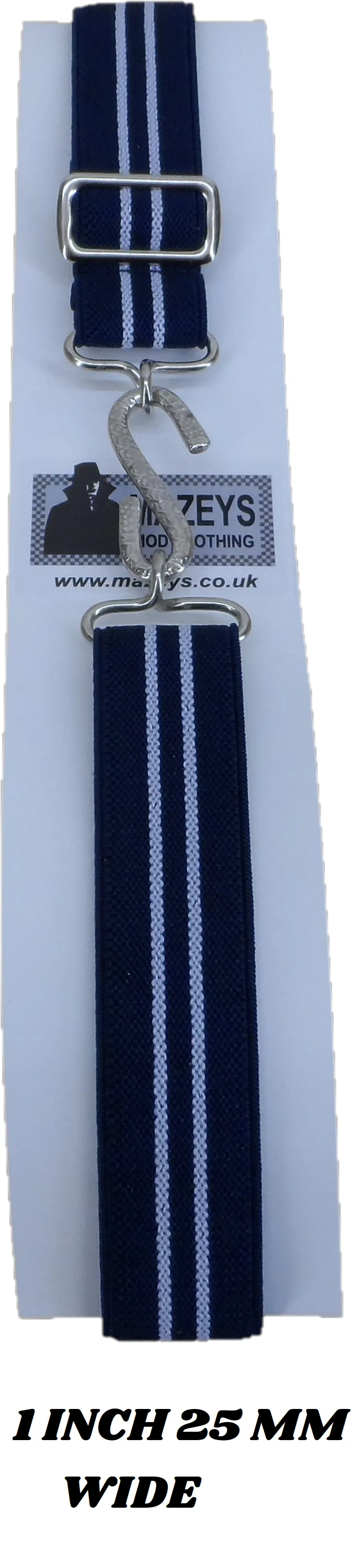 Retro Unisex 70s 1 Inch Wide Striped Elastic Snake Belts