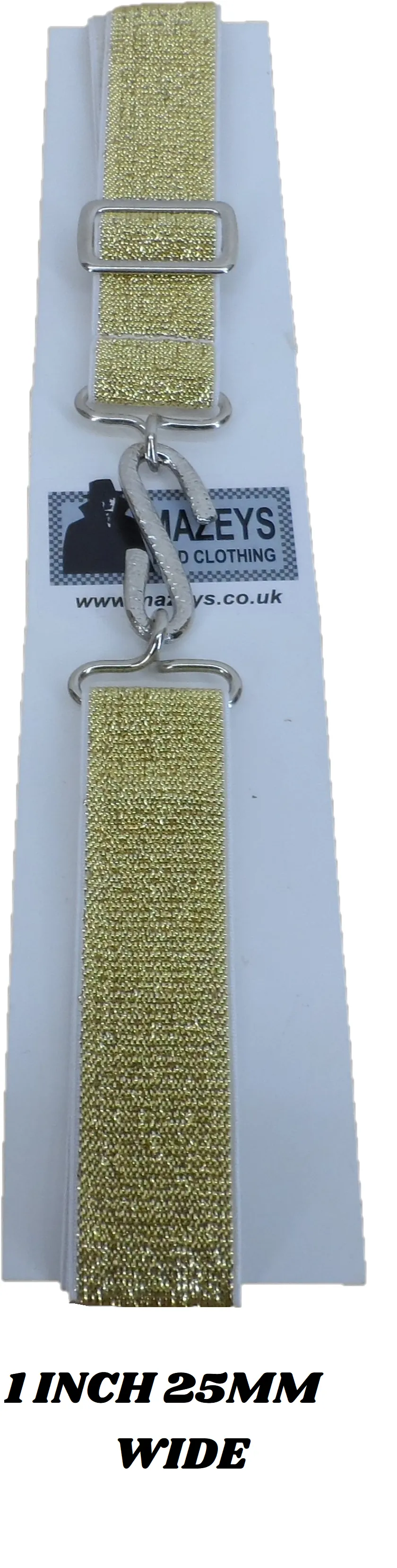 Retro Unisex 70s Lurex Sparkle Elastic Snake Belts