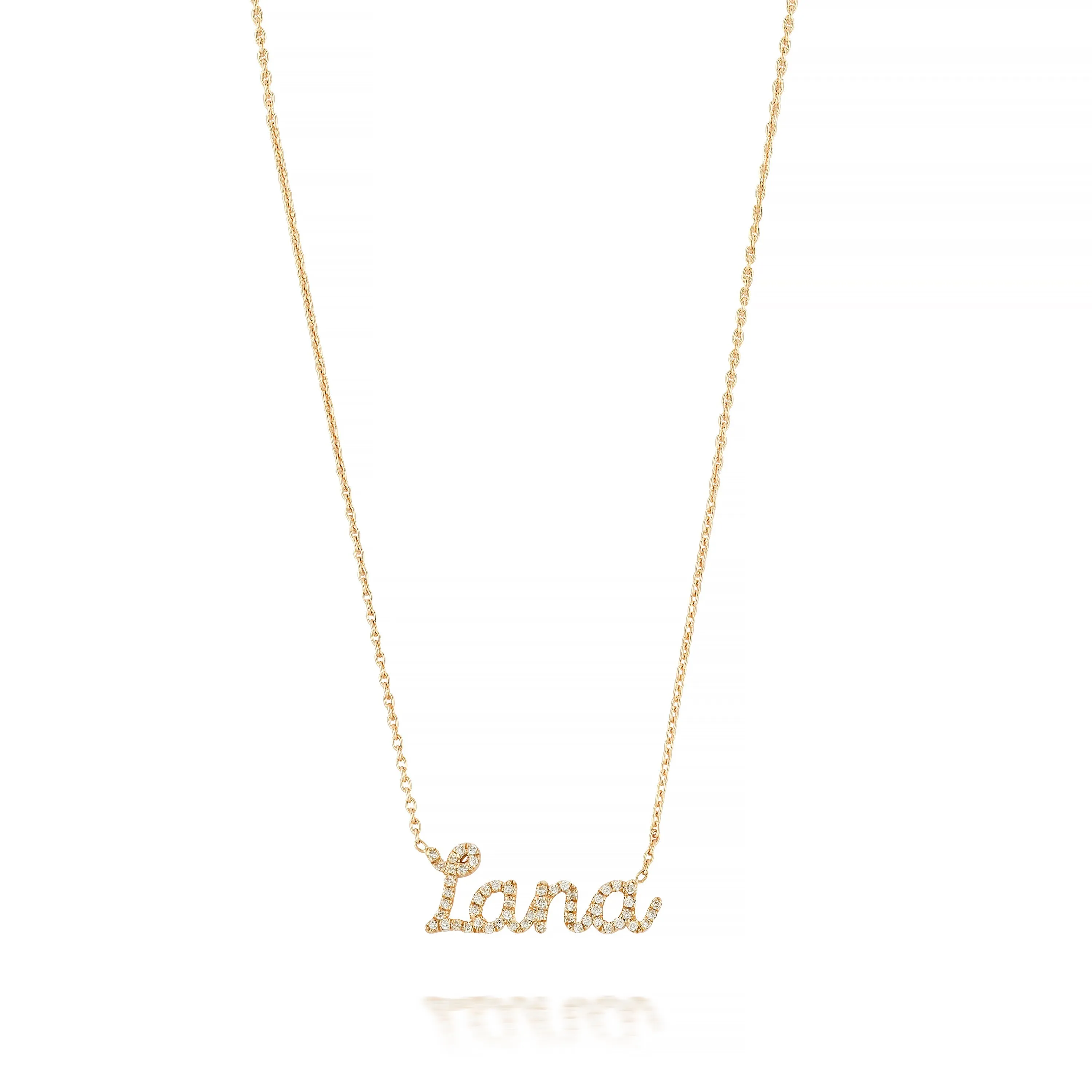 RIAVA DIAMOND DAINTY SCRIPT NAME NECKLACE