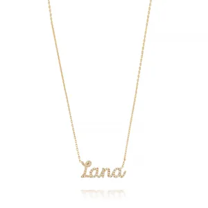 RIAVA DIAMOND DAINTY SCRIPT NAME NECKLACE