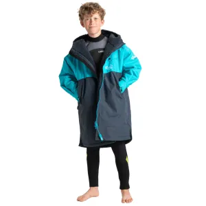 Robie JUNIOR Dry Series Recycled Long Sleeve Changing Robe - India Ink/Blue Atoll