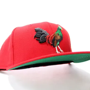 ROOSTER New Era 59Fifty Fitted Hat (Red Green Under Brim)