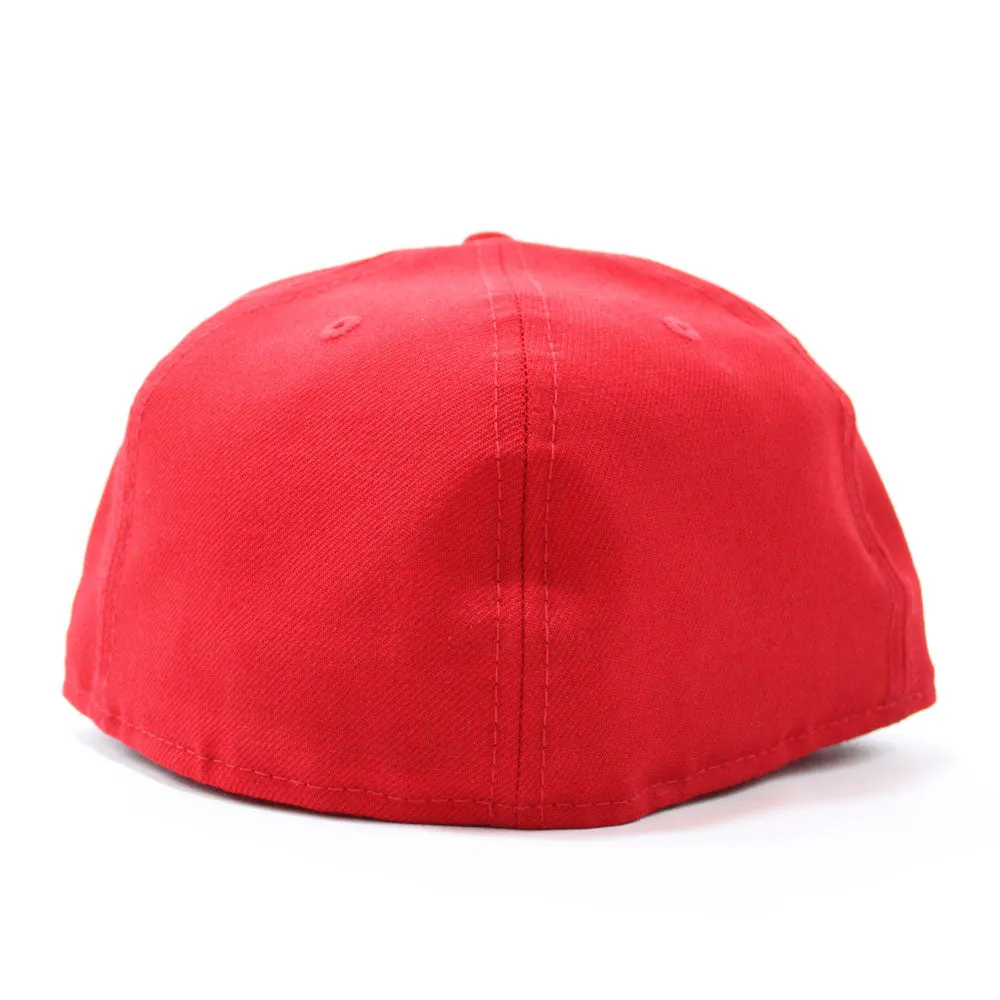 ROOSTER New Era 59Fifty Fitted Hat (Red Green Under Brim)