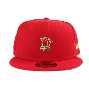 Rose New Era 59Fifty Fitted Hat (Red Gray Under Brim)