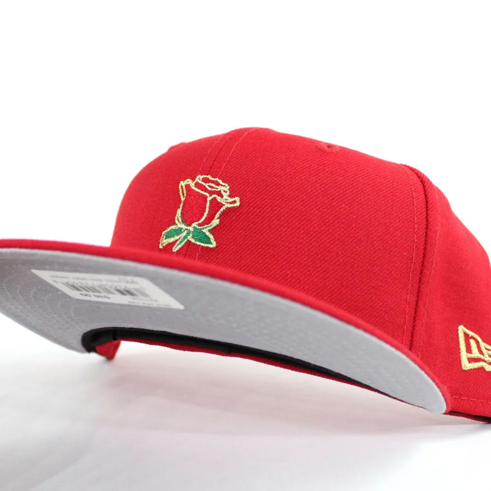 Rose New Era 59Fifty Fitted Hat (Red Gray Under Brim)