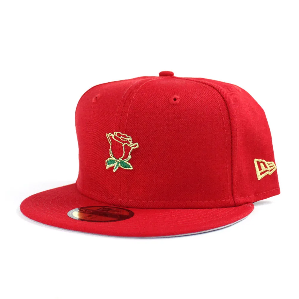 Rose New Era 59Fifty Fitted Hat (Red Gray Under Brim)