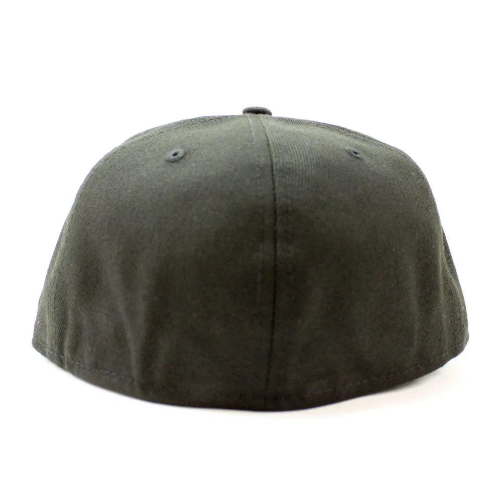 Ruff Ryders New Era 59Fifty Fitted Hat (Black Metallic Gold Gray Under Brim)