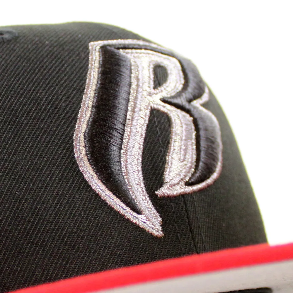 Ruff Ryders New Era 59Fifty Fitted Hat (Black Red Gray Bottom)