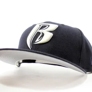 Ruff Ryders New Era 59Fifty Fitted Hat (Glow in the Dark Logo Navy Gray Under Brim)