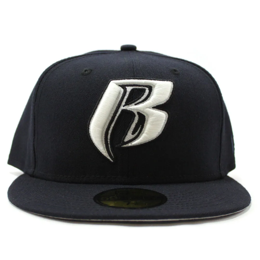 Ruff Ryders New Era 59Fifty Fitted Hat (Glow in the Dark Logo Navy Gray Under Brim)