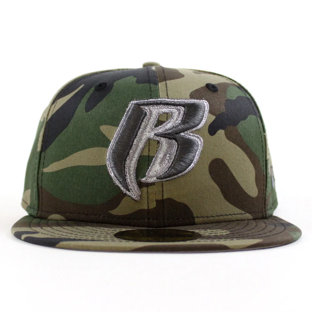 Ruff Ryders New Era 59Fifty Fitted Hat (WoodLand Camo Gray Under Brim)
