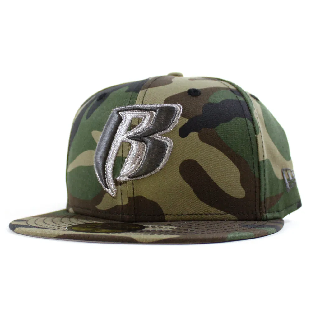 Ruff Ryders New Era 59Fifty Fitted Hat (WoodLand Camo Gray Under Brim)