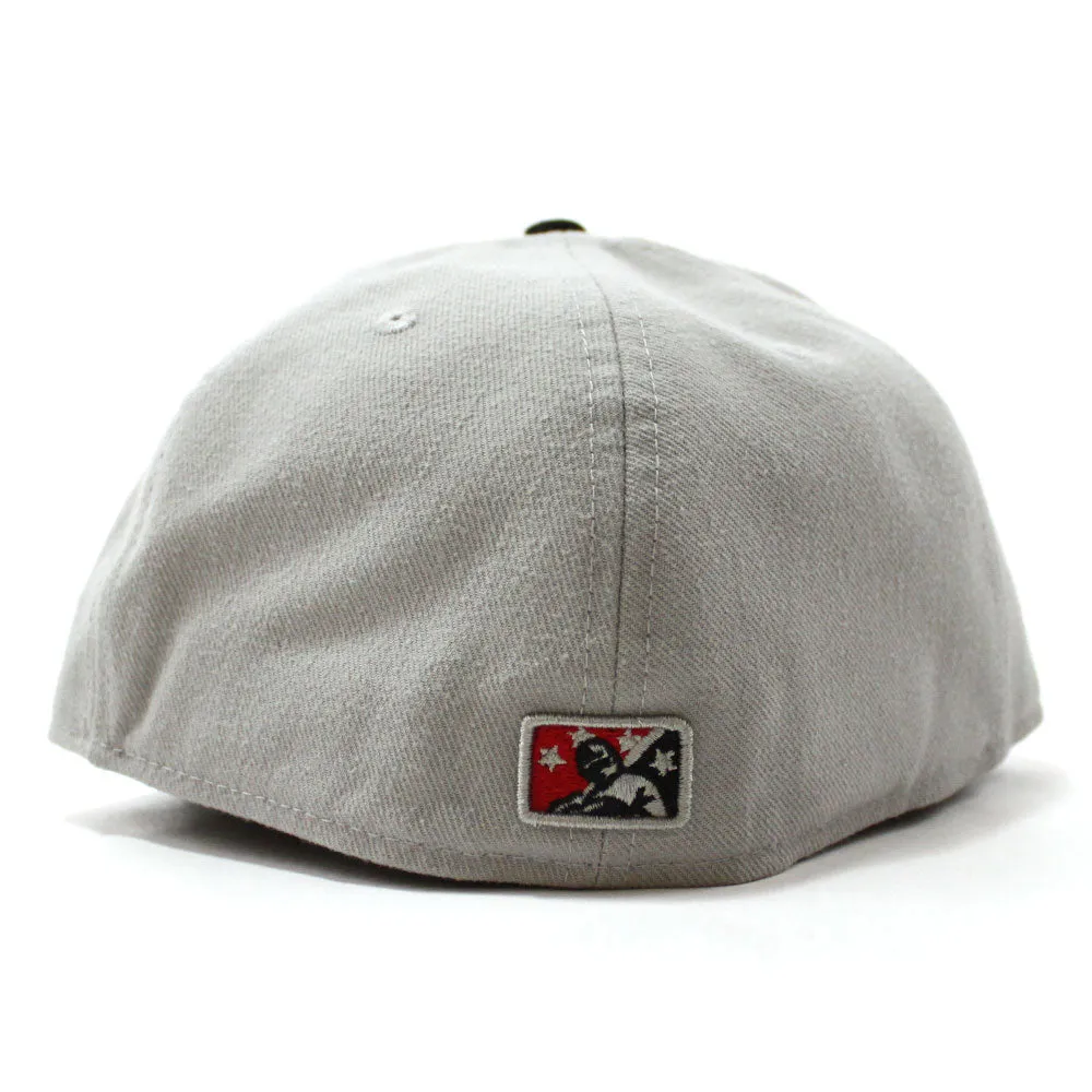 SALEM-KEIZER VOLCANOES New Era 59Fifty Fitted Hat (Gray Black Gray Under Brim)