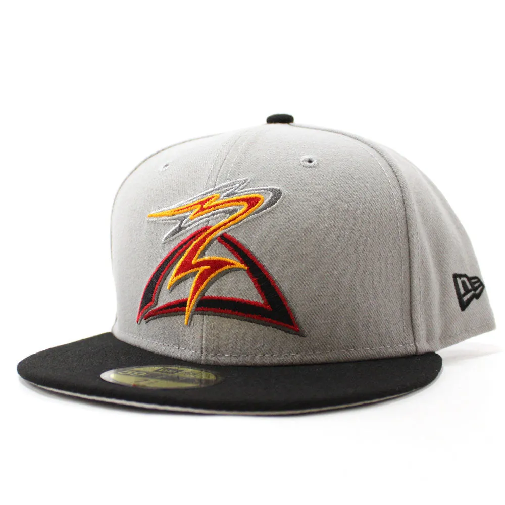 SALEM-KEIZER VOLCANOES New Era 59Fifty Fitted Hat (Gray Black Gray Under Brim)