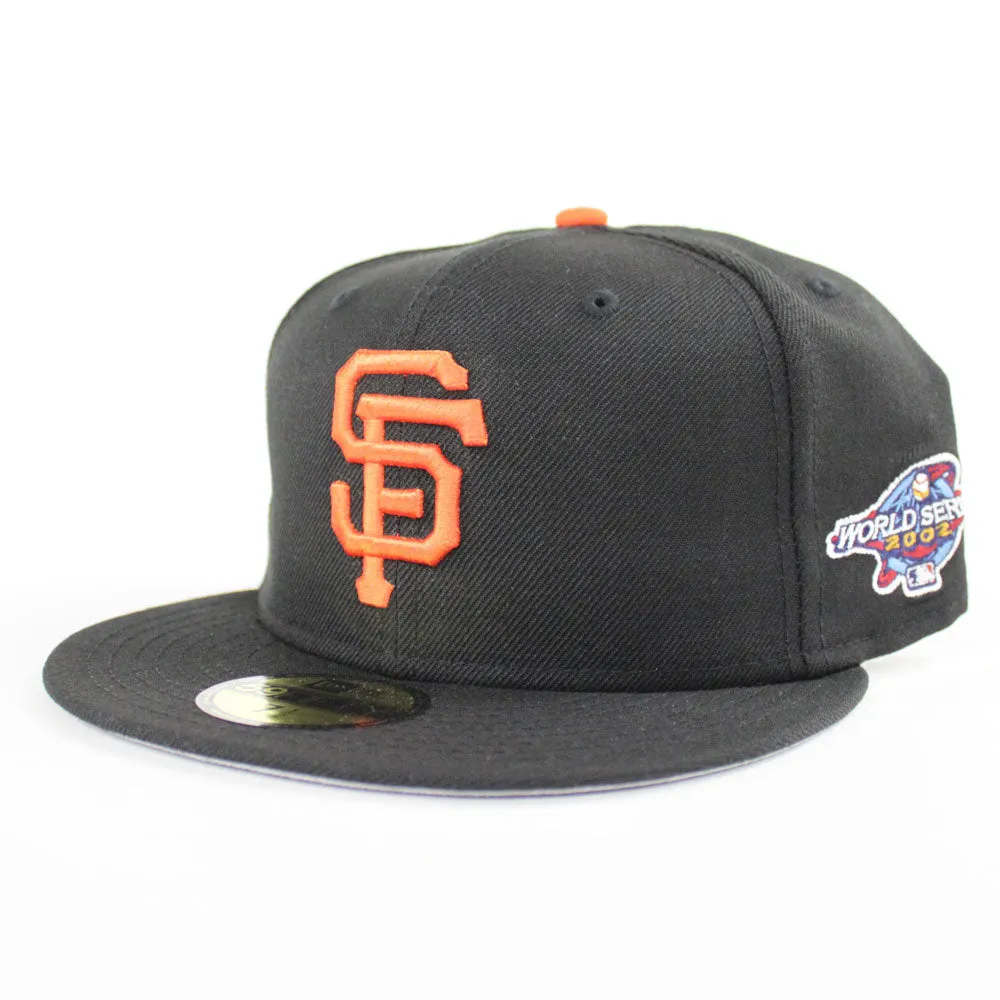 San Francisco Giants 2002 World Series New Era 59Fifty Fitted Hat (Black Gray U Under Brim)