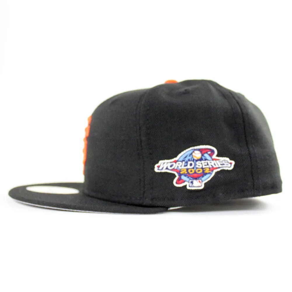 San Francisco Giants 2002 World Series New Era 59Fifty Fitted Hat (Black Gray U Under Brim)