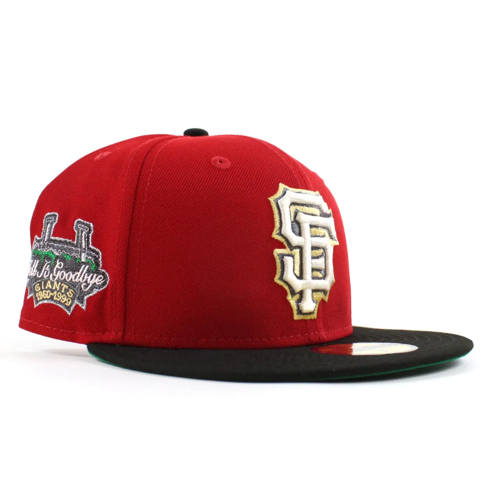 San Francisco Giants Tell It Good Bye New Era 59Fifty Fitted Hat (Scarlet Black Green Under Brim)