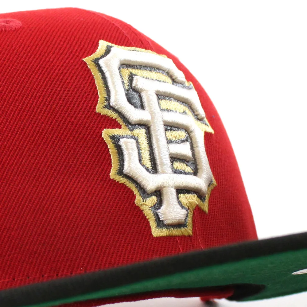 San Francisco Giants Tell It Good Bye New Era 59Fifty Fitted Hat (Scarlet Black Green Under Brim)