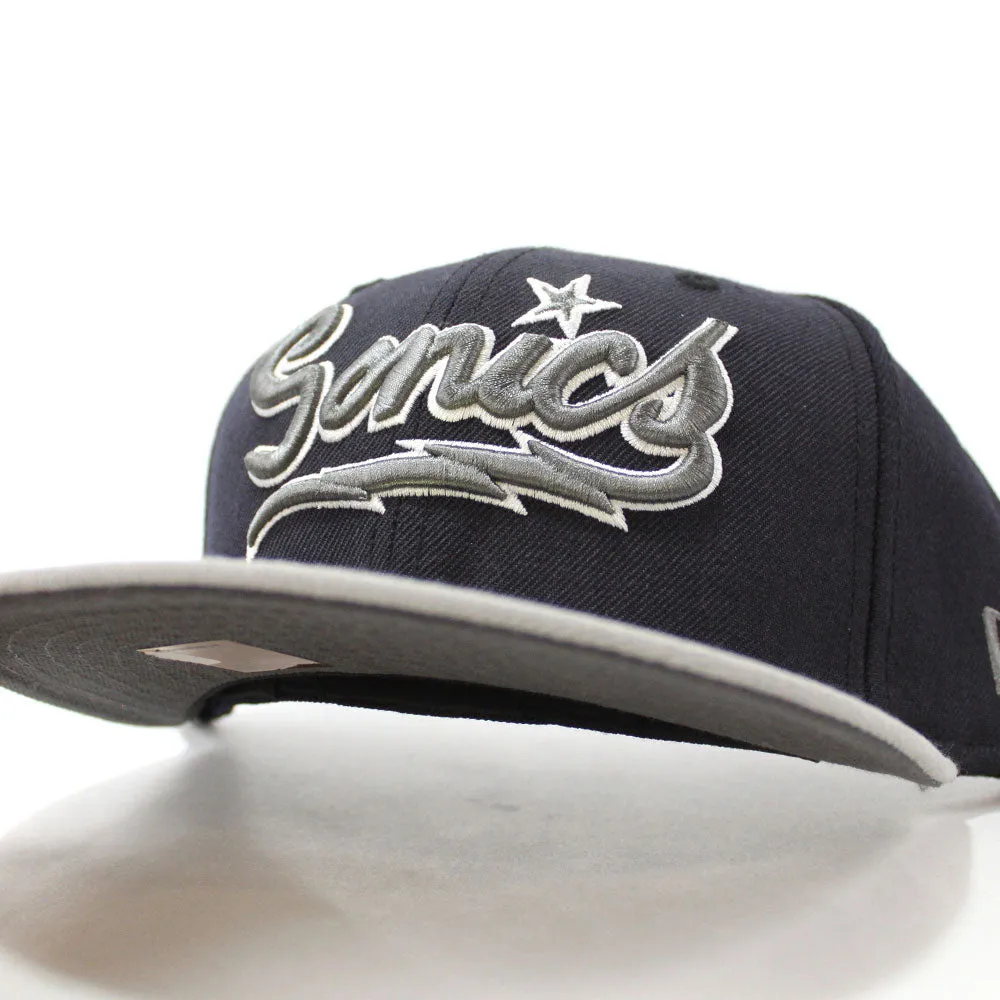 Seattle Supersonics New Era 59Fifty Fitted Hat (Navy Gray Dark Gray Under Brim)