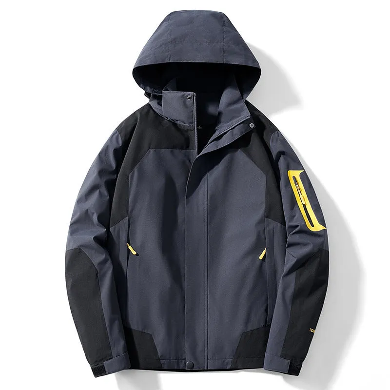 Shell Jacket, Windproof Waterproof, Mountaineering Suit, Cold-proof Warm Cardigan