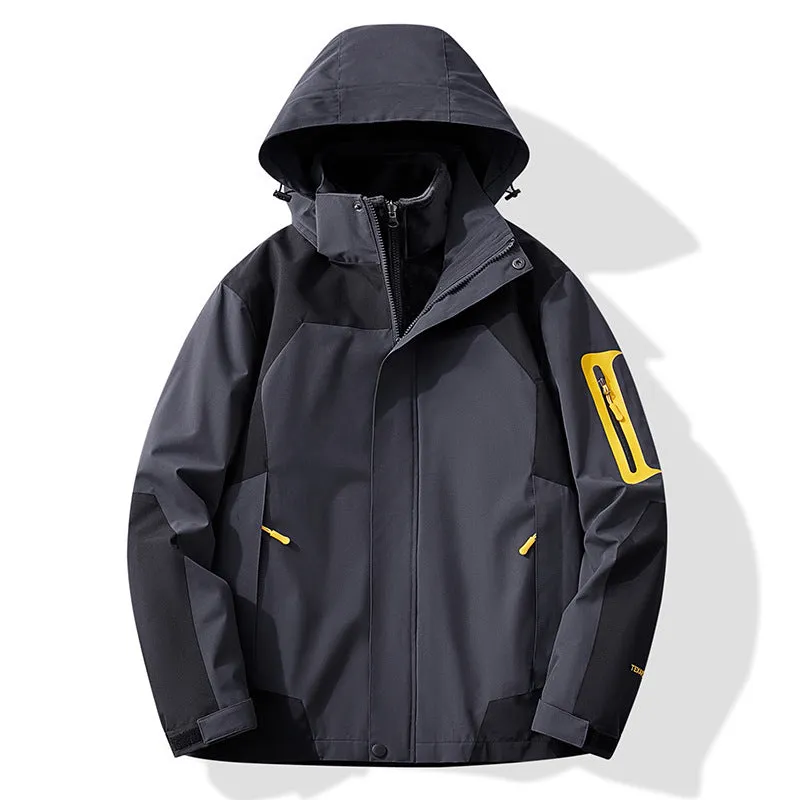 Shell Jacket, Windproof Waterproof, Mountaineering Suit, Cold-proof Warm Cardigan