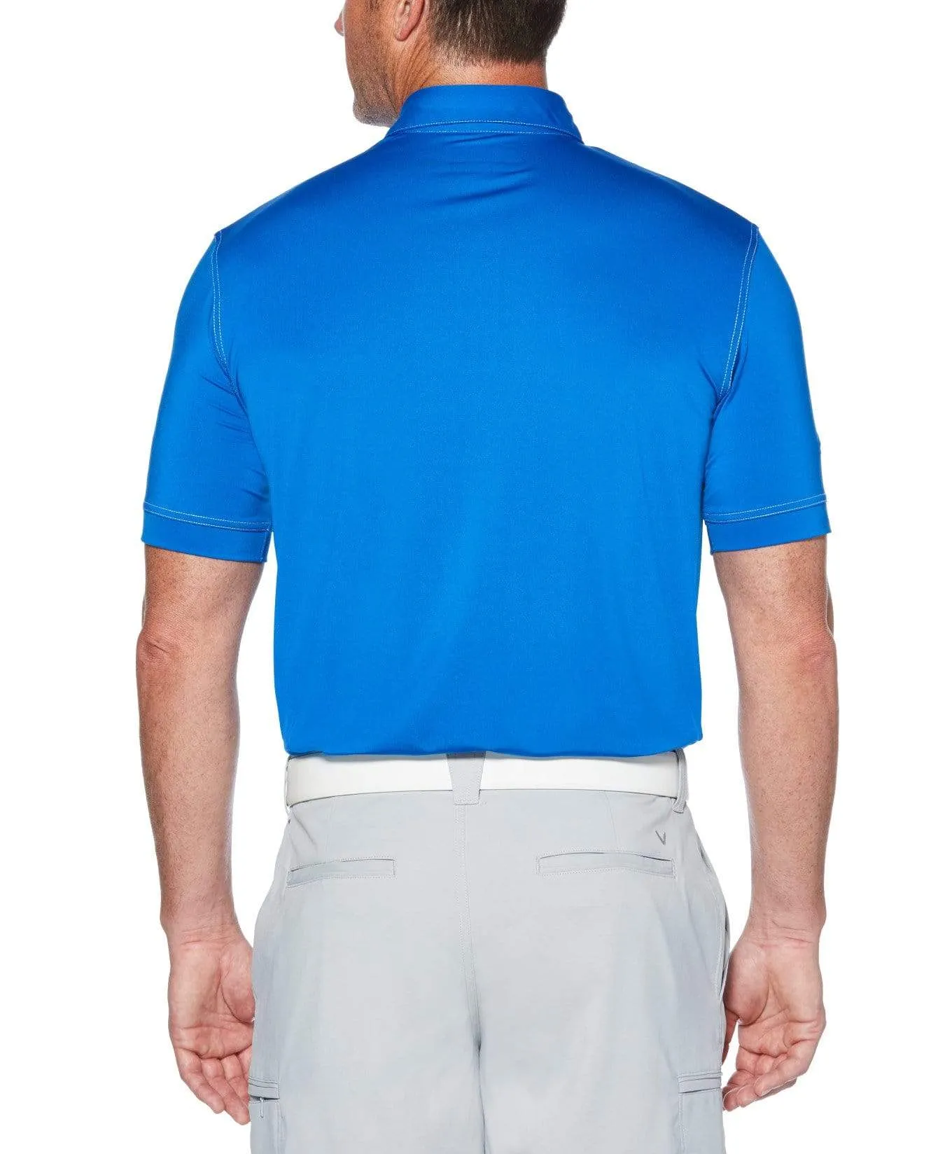 Short Sleeve Industrial Stitch Solid Polo Shirt