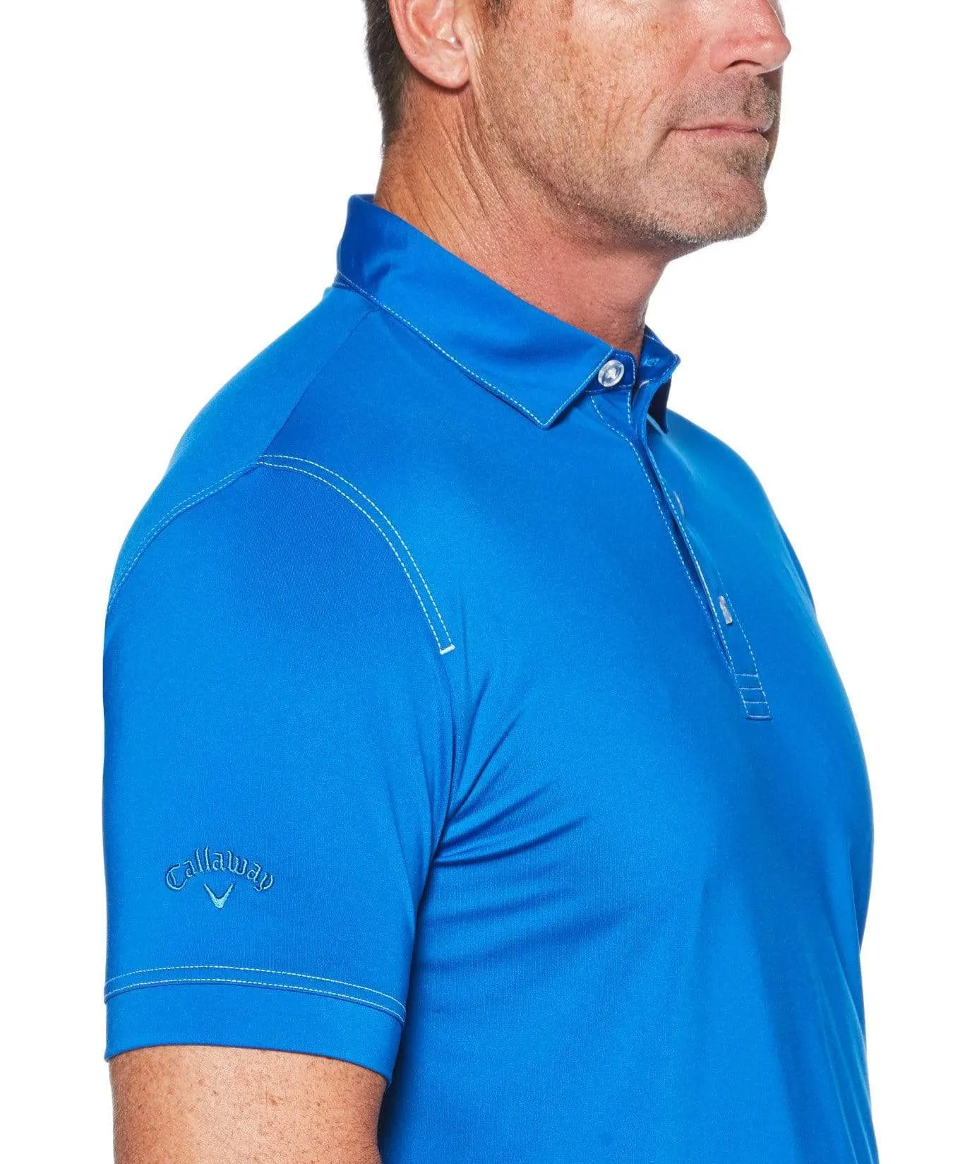 Short Sleeve Industrial Stitch Solid Polo Shirt