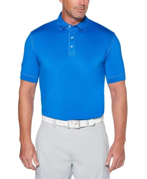 Short Sleeve Industrial Stitch Solid Polo Shirt
