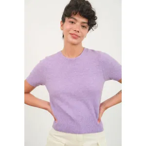 SHORT SLEEVE KNIT SWEATER