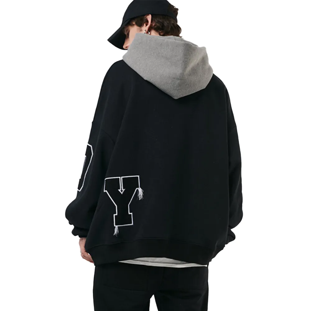 Simple Letter Embroidered Hoodie