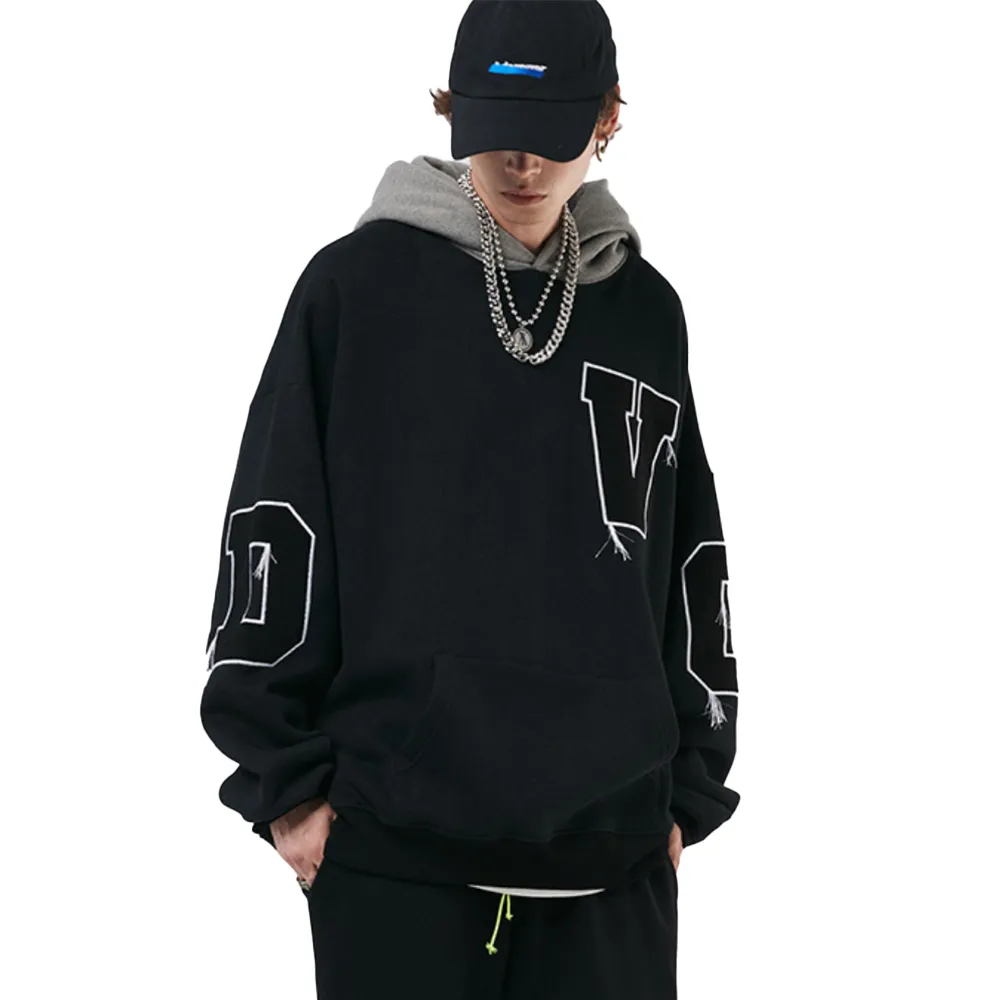 Simple Letter Embroidered Hoodie