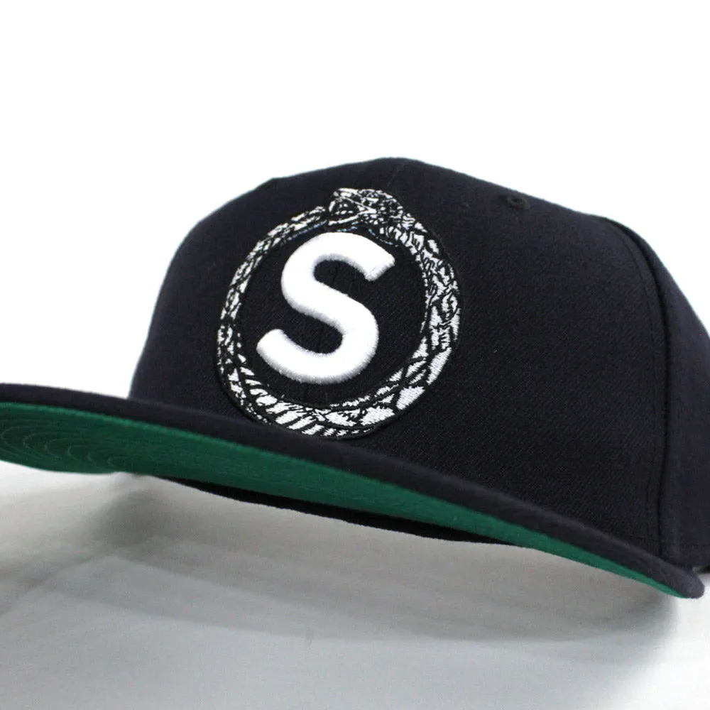Snake New Era 59Fifty Fitted Hat (Navy Green Under Brim)