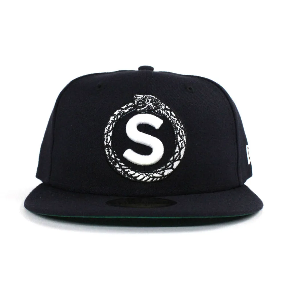 Snake New Era 59Fifty Fitted Hat (Navy Green Under Brim)