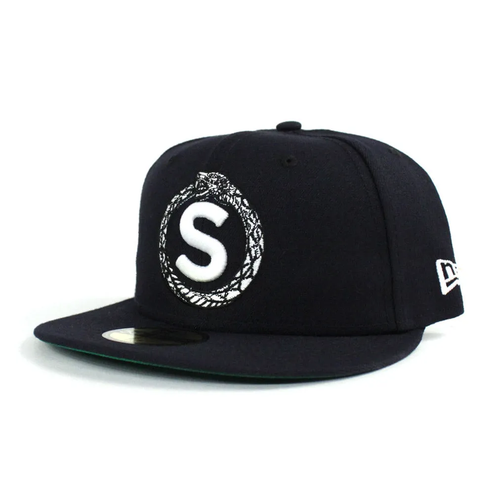 Snake New Era 59Fifty Fitted Hat (Navy Green Under Brim)