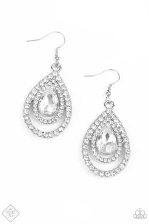 So the Story GLOWS White Paparazzi Earrings