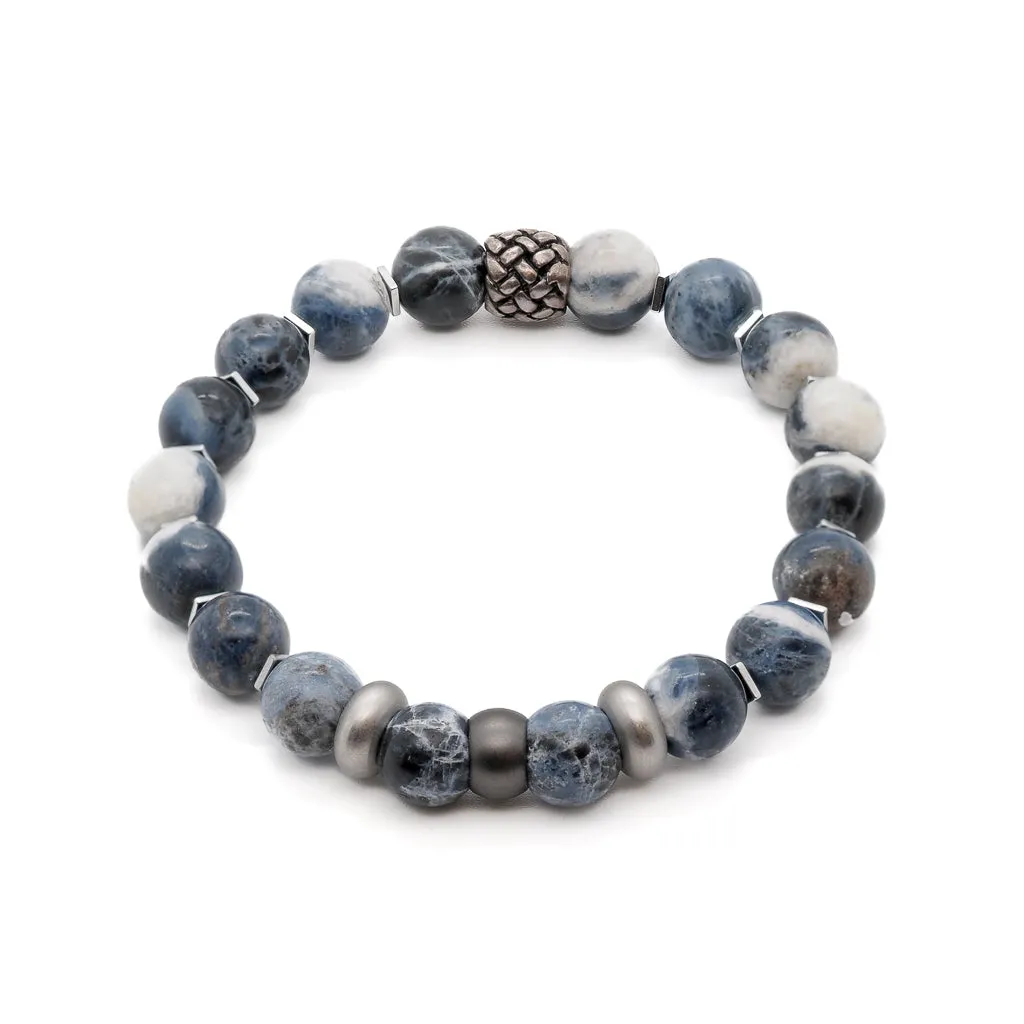 Sodalite Stone Mindfulness Men's Beaded Bracelet