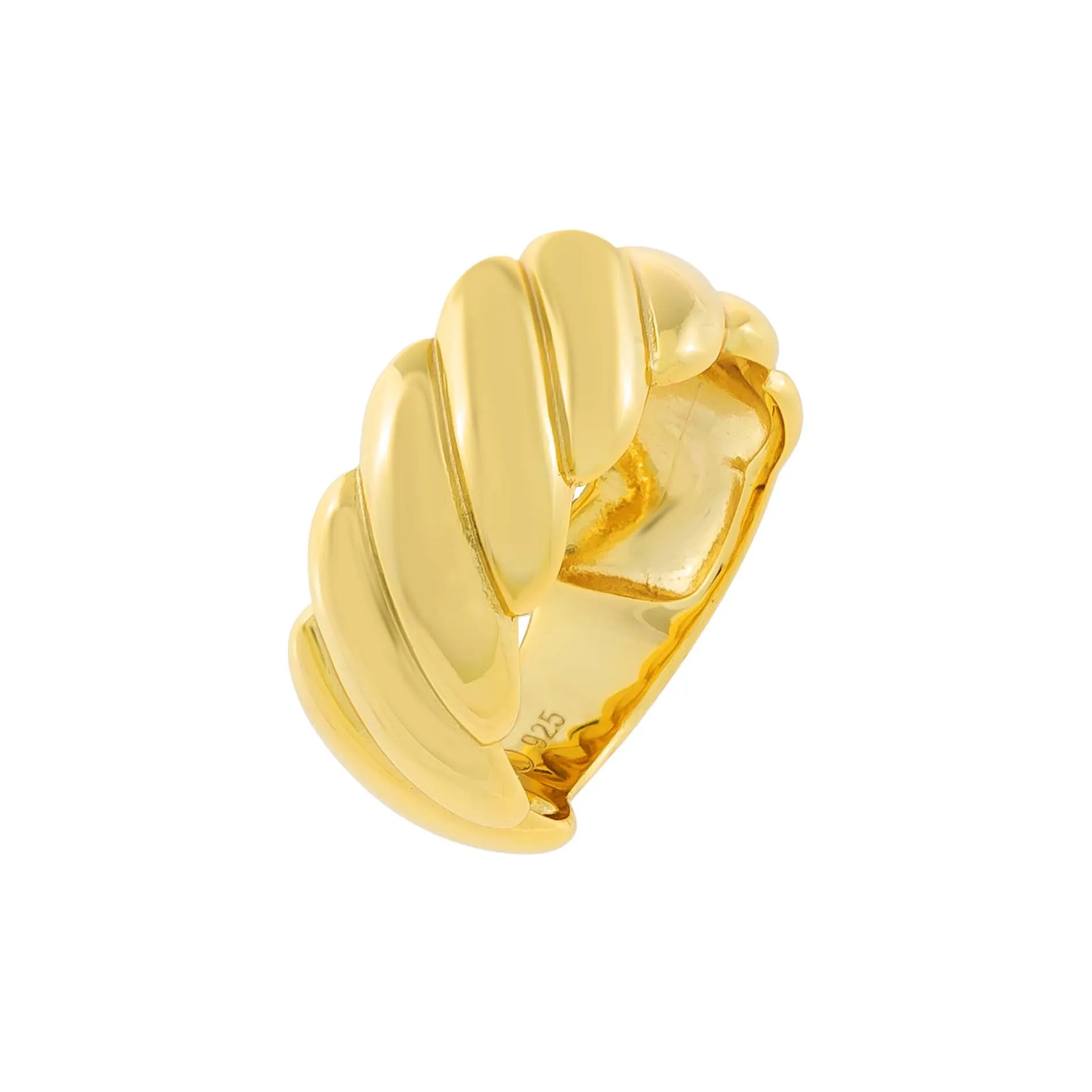 Solid Ridged Ring