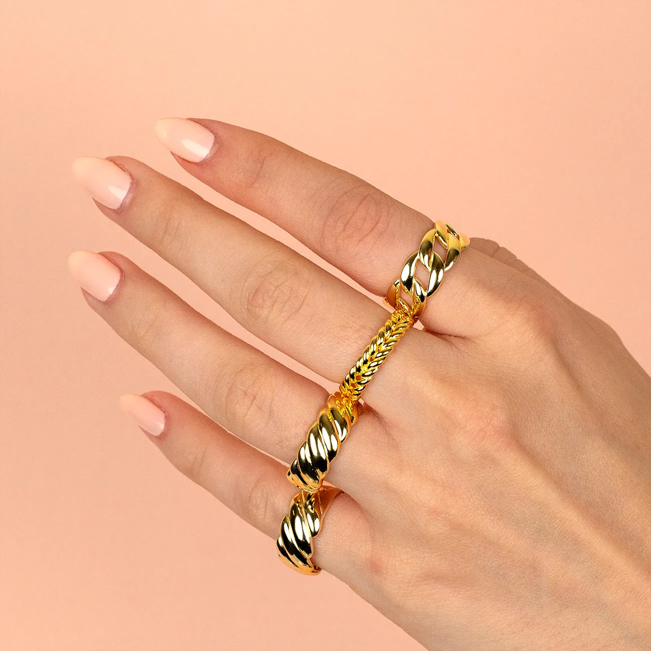Solid Ridged Ring