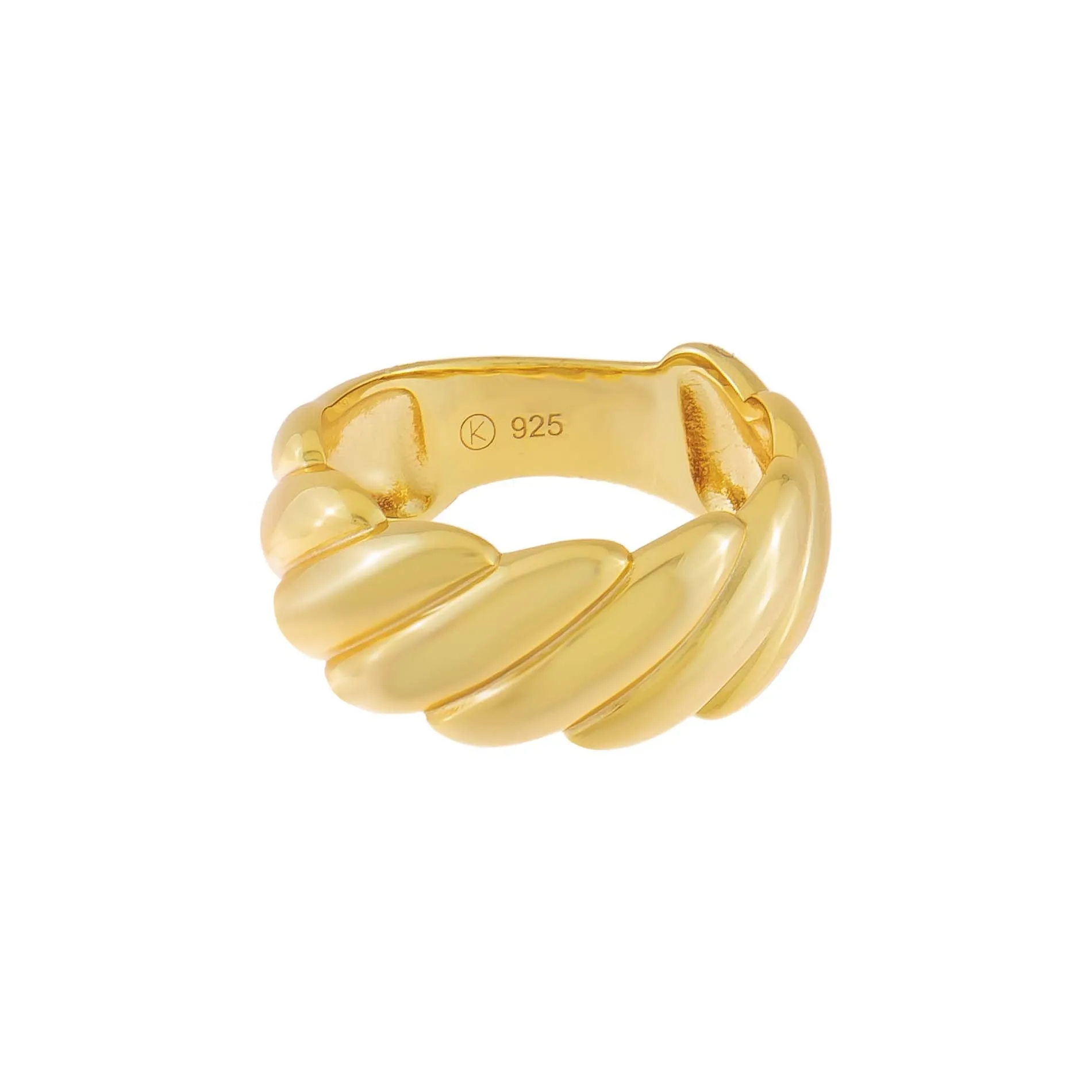 Solid Ridged Ring