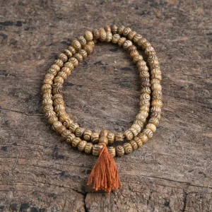 Special Tibetan Bone Prayer Antique Mala Beads