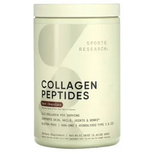 Sports Research Collagen Peptides Dark Chocolate 22.58 oz (640 g) EXP Apr 2027