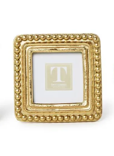Square Gold Beaded Frame
