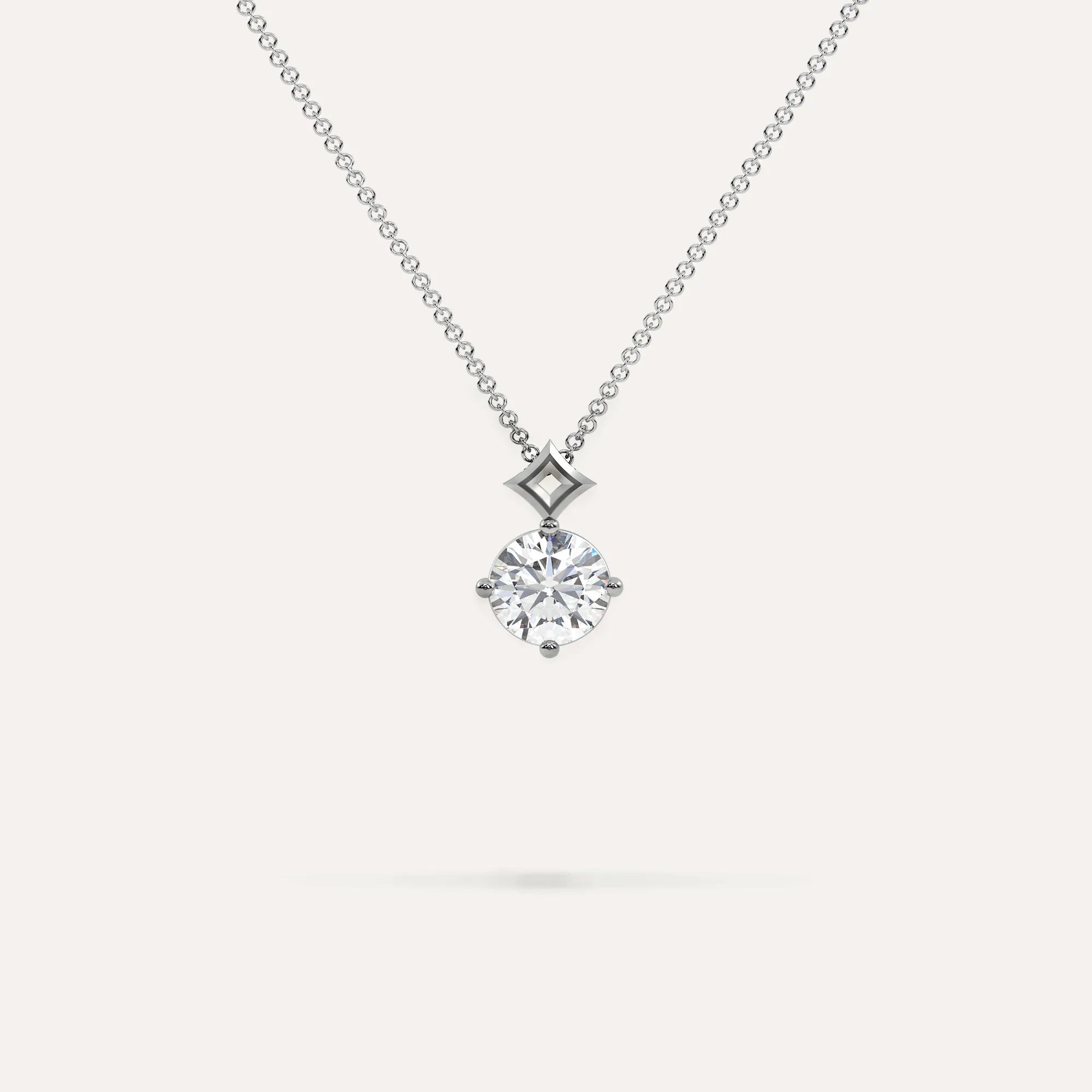 Star Diamond Solitaire Pendant